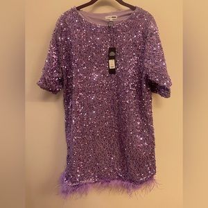 Fashion Nova lavender sequin dress.  2XL